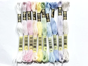 10 Pack Essentials Pastels Bundle DMC Stranded Cotton Threads - Picture 1 of 1