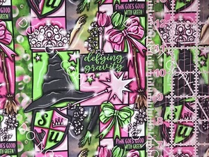 Custom 100% Cotton Woven Fabric Wicked Movie Collage By The 1/4 Yard 9x56 V2 - Picture 1 of 2