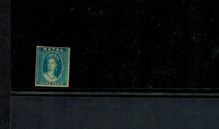 Natal 1863ca 3d Blue WMK Imperforate Proof SG 15 Mint F/VF - Image 1 of 2