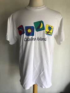 CATALINA ISLAND Official Men's Vintage 90's California White T-Shirt Size Medium - Picture 1 of 4