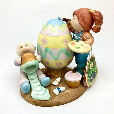 Estatuilla de bisque de porcelana para niños Easter Cabbage Patch 1985 artistas de Pascua #5478 Foto 1 de 4