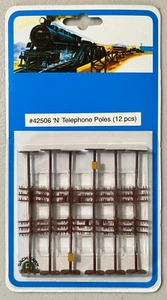 Bachmann N Scale Telephone Poles #42506 NIP - Picture 1 of 2
