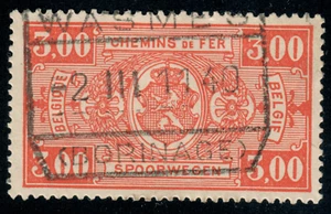 Belgium - 1923 - Railway Parcel Post-New Drawings #6 - 3.00Fr - #2008 - Picture 1 of 1