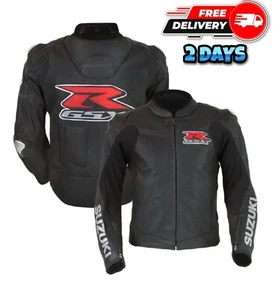 New Suzuki GSXR MotoGP Motorbike Leather Jacket Motorcycle Racing Jacket S- Size - Picture 1 of 8