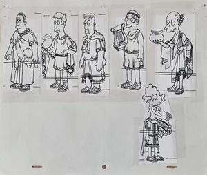 Rare SIMPSONS TV Show Original Model Stat Animation Art Cel Drawing Simpson #45 - Foto 1 di 1