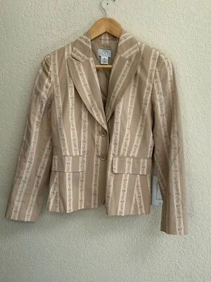 Chaqueta Ann Taylor Loft Tostada/Rosa Forrada Talla 6P Foto 1 de 4