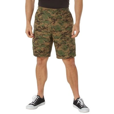 Tactical BDU Shorts Woodland Digital Camo Cargo Shorts Army Fatigues S - 3XL - Image 1 of 4