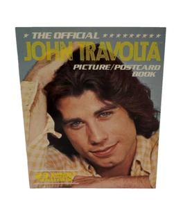 Cartolina d'epoca ufficiale John Travolta libro illustrato 1978 alta qualità arte grasso - Foto 1 di 7