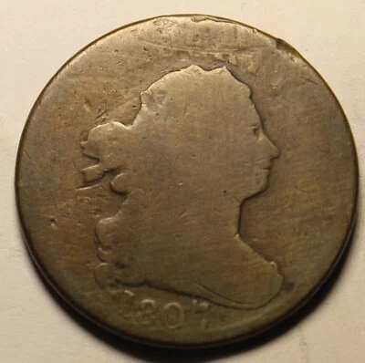1807 Draped Bust Half Cent - GOOD- KTU-012 - Image 1 of 4