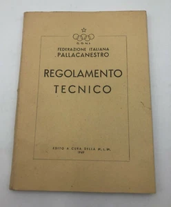 Regolamento tecnico Federazione Italiana Pallacanestro 1949 - Picture 1 of 3