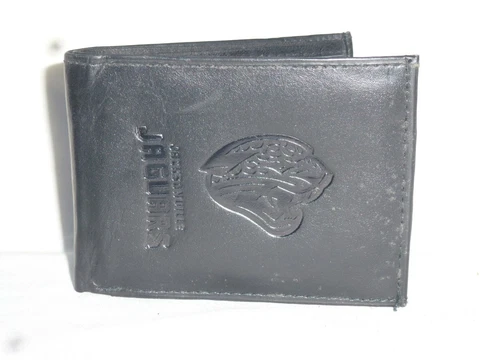 JACKSONVILLE JAGUARS   Leather BiFold Wallet   NEW    black + rz Cover