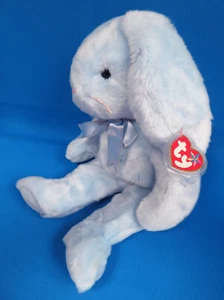 BLUE & PINK plush BUNNY RABBIT FLIPPITY soft toy TY BEANIE BUDDY ❤️ VINTAGE 1999 - Picture 1 of 7