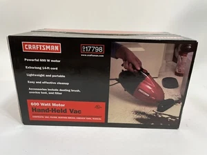 CRAFTSMAN 600 Watt Motor 14’ Corded Hand-Held Vac w Attachments NEW & SEALED - Picture 1 of 7