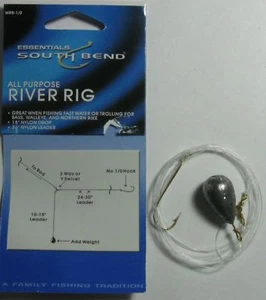 SOUTH BEND 3 Way River Rig con gancho talla 1/0 WRR-1/0 - Imagen 1 de 1