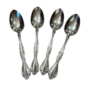 Oneida Community Stainless Cantata Lot Of 4 Teaspoons Glossy Classic - Picture 1 of 4