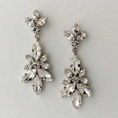 Pendientes de novia con araña de cristal Marlena DuPelle Foto 1 de 4