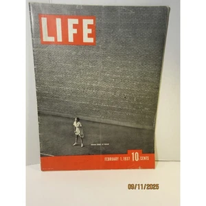 Life Magazin 1. Februar. 1937 Vassar Tennis Cover Plymouth Autowerbung Hepburn - Bild 1 von 10
