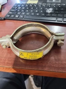John Deere AT32239 V-Groove Half Muffler Clamp with Nut NOS Genuine OEM - Picture 1 of 2