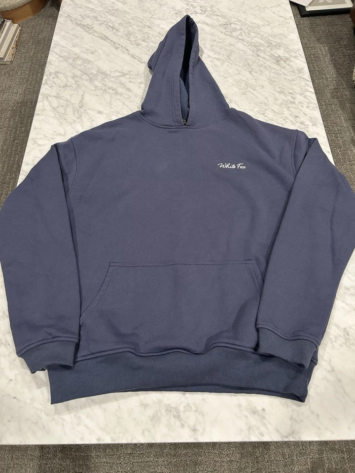 White Fox Match Your Words Oversized Hoodie Navy Women's Size S/M - Image 1 of 4