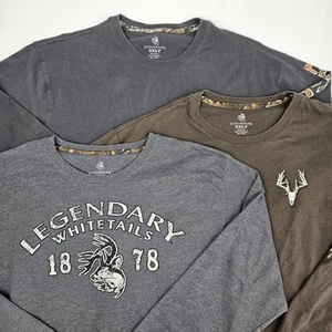 Legendary Whitetails T Shirt Mens 2XLT Lot of 3 Long-Sleeve Graphic Hunting Camo - Picture 1 of 9