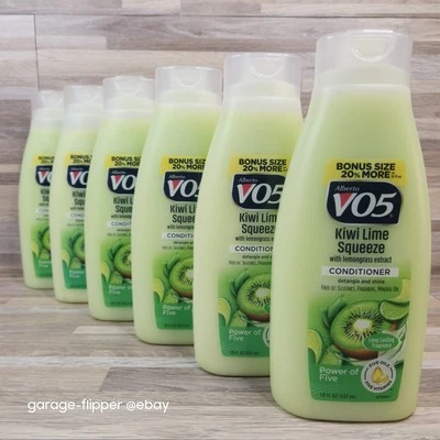 Acondicionador de cabello VO5 Kiwi Lime Squeeze Lemongrass 20% MÁS 18 oz valor paquete de 6 Foto 1 de 4