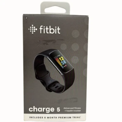 Fitbit Charge 5 Fitness Tracker Graphite Stainless Steel Case & Black SmartWatch - Image 1 of 4