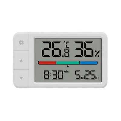 Hygrometer Clock Date Big LCD Display Indoor Temperature Humidity Sensor H8Q1 - Image 1 of 4