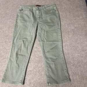 Judy Blue Capri Jeans Womens 11/30 Garment Dyed Denim Sage Skinny JB78113 - Picture 1 of 8
