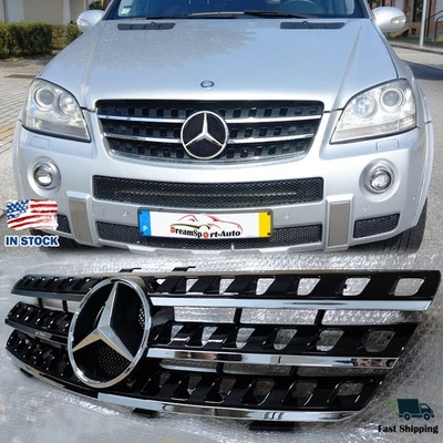 Grelha frontal para 2005-2008 Mercedes Benz W164 ML-Class ML320 ML350 ML550 grelha - Imagem 1 de 4