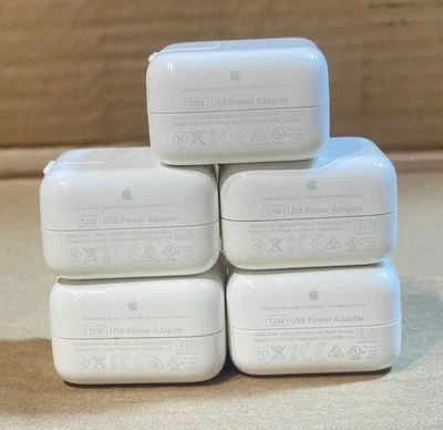 5X Apple 12W Single USB Wall Charger Power Adapter MD836LL/A - A1401/2167 - Image 1 of 3