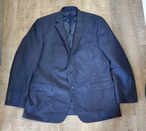 Marc Anthony Men's 46R Slim Fit Dark Blue 100% Wool Blazer Jacket - Picture 1 of 9