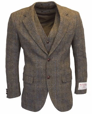 Walker & Hawkes - Mens Classic Scottish Harris Tweed Overcheck Country Blazer - Image 1 of 2