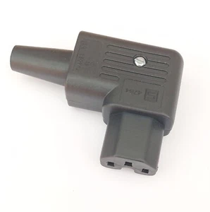 IEC C15 Connettore ad angolo retto placcato oro Schurter 10A per cavi di alimentazione di rete - Foto 1 di 3
