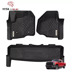 YITAMOTOR Floor Mats for 12-16 Ford F-250 F-350 F-450 Super CrewCab All Weather - Foto 1 di 9