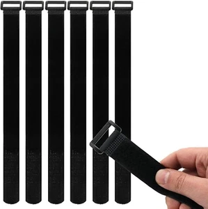 Cinch Straps, Reusable Black Nylon Cable/Securing Straps, 12" x 1" - 15 Pack - Picture 1 of 7