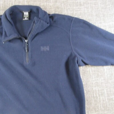 Helly Hanson Mens M Fleece Blue Hiking Outdoors 1/4 Zip - Image 1 of 4