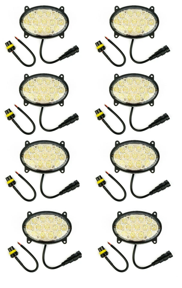 8x LED Arbeitsscheinwerfer oval 39 Watt 3700 Lumen Abstrahlwinkel: 90 Grad - Bild 1 von 4