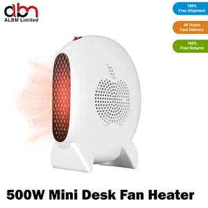 500W Personal Mini Desk Heater Energy Saver New Heating Technology Instant Heat - Picture 1 of 19