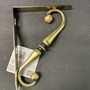 8" Scroll Decorative Bracket Antique Brass - Picture 1 of 4