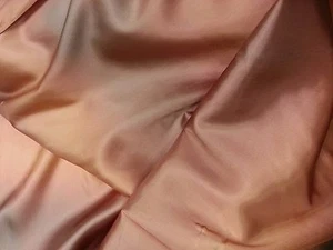Distressed Salmon Colored Satin Lining Fabric Per Yard x 45" - Picture 1 of 1