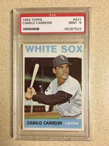 1964 Topps #421 Camilo Carreon PSA 9 MINT WHITE SOX - Picture 1 of 2