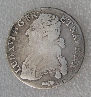 LOUIS XVI DEMI ECU AU BUSTE HABILLE  1786 Q  Perpignan - Photo 1/3