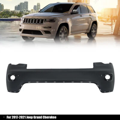 For 2017-2021 Jeep Grand Cherokee Plastic Black Bumper Cover Fascia Front Upper Foto 1 de 4