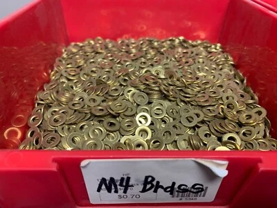 DESMOPARTS Brass Metric Flat Washers DIN 125 M3, M4, M5, M6, & M8. Brass Flat Washers.