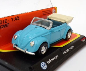 NEW-RAY 1/43 Scale Model Car 48489 - 1951 Volkswagen VW120 - Blue - Picture 1 of 4