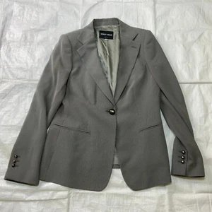 Vintage GIORGIO ARMANI Womens Blazer Herringbone Size 44 Made in Italy - Picture 1 of 11
