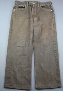 Vintage 2000 Levi's 501 Jeans Brown USA Hombre Talla 33x30 (Msr 31x23) Botón Fly - Imagen 1 de 9