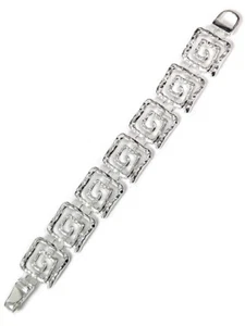 Pulsera magnética Swirl cuadrada plata - Imagen 1 de 1