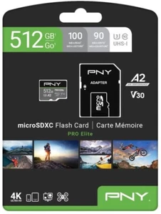 PNY Pro-Elite 512GB microSDXC UHS-I Memory Card - Zdjęcie 1 z 1