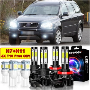4x For Volvo XC90 2003-2014 H7 & H11 Headlight LED Combo 6000K Bulbs Kit - Foto 1 di 9